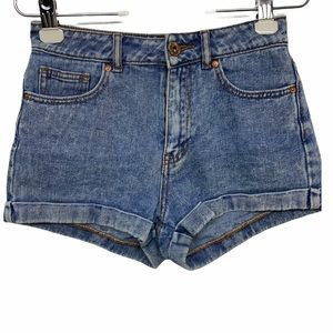 BULLHEAD jean Mom Short Cuffed Stone Wash Jean Shorts Sz 1
